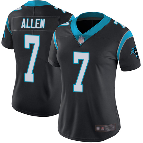 Carolina Panthers Limited Black Women Kyle Allen Home Jersey NFL Football 7 Vapor Untouchable